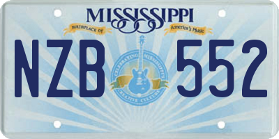 MS license plate NZB552