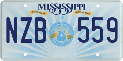 MS license plate NZB559