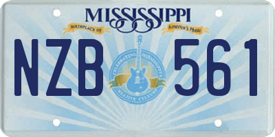 MS license plate NZB561