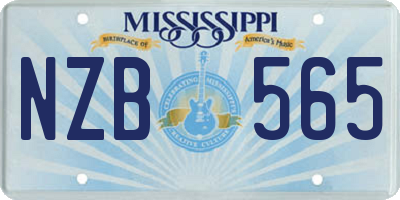 MS license plate NZB565