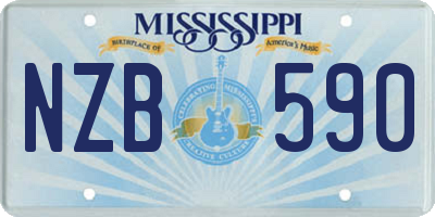 MS license plate NZB590