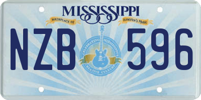 MS license plate NZB596