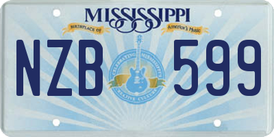 MS license plate NZB599