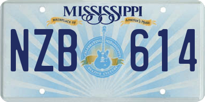 MS license plate NZB614