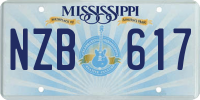 MS license plate NZB617