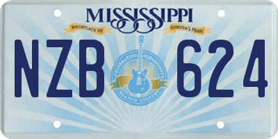 MS license plate NZB624