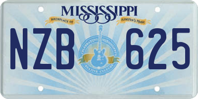 MS license plate NZB625
