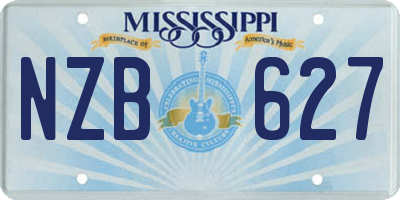 MS license plate NZB627