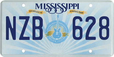 MS license plate NZB628