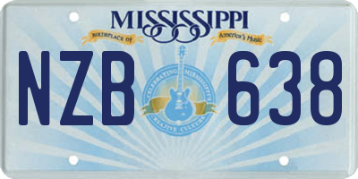 MS license plate NZB638