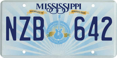 MS license plate NZB642
