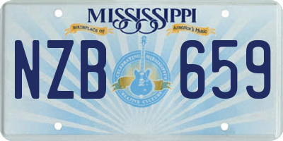 MS license plate NZB659