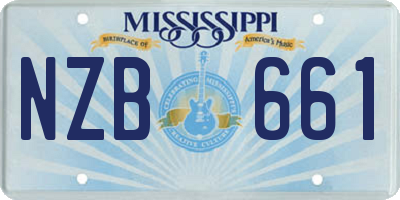 MS license plate NZB661