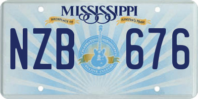 MS license plate NZB676