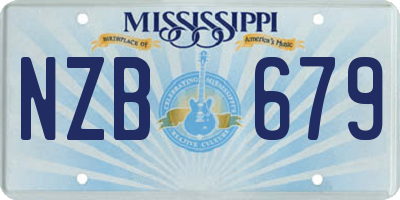 MS license plate NZB679