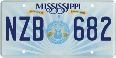 MS license plate NZB682