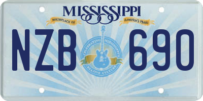 MS license plate NZB690