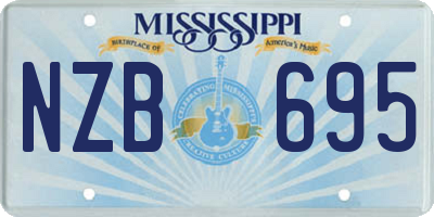 MS license plate NZB695