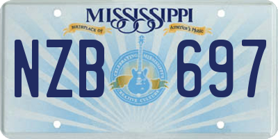 MS license plate NZB697