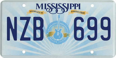 MS license plate NZB699