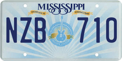 MS license plate NZB710
