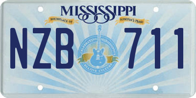 MS license plate NZB711