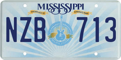 MS license plate NZB713