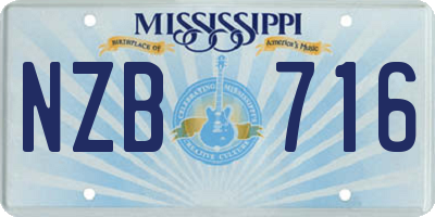 MS license plate NZB716