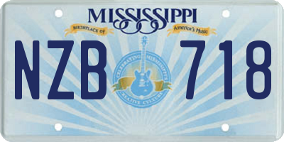MS license plate NZB718