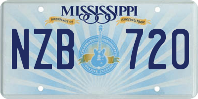 MS license plate NZB720