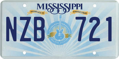 MS license plate NZB721