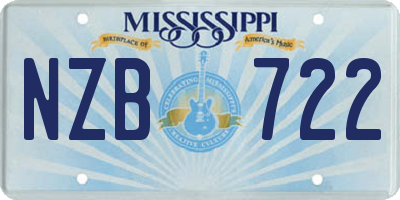 MS license plate NZB722