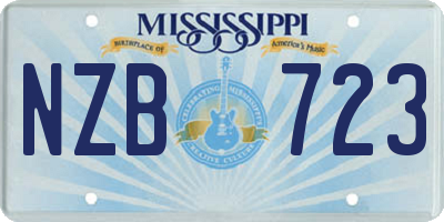 MS license plate NZB723
