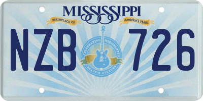 MS license plate NZB726