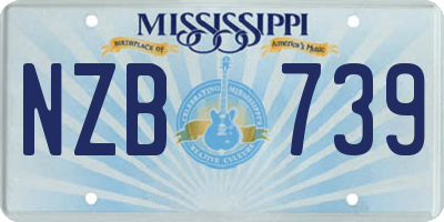 MS license plate NZB739