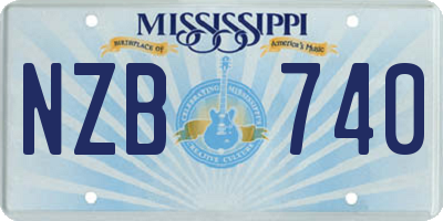 MS license plate NZB740