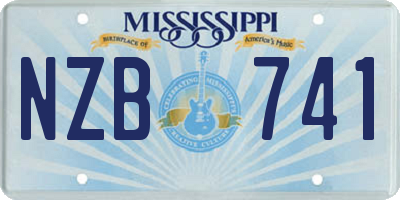 MS license plate NZB741