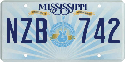 MS license plate NZB742