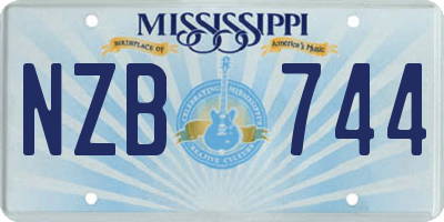 MS license plate NZB744