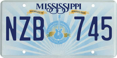 MS license plate NZB745