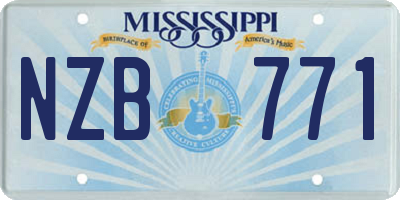 MS license plate NZB771
