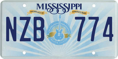 MS license plate NZB774