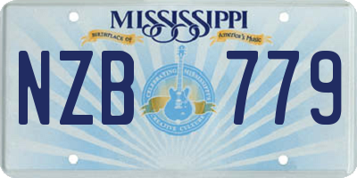 MS license plate NZB779