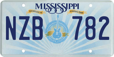 MS license plate NZB782