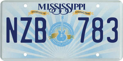 MS license plate NZB783
