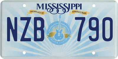 MS license plate NZB790