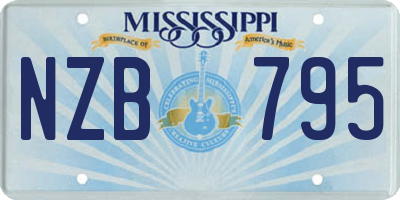 MS license plate NZB795
