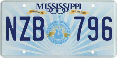 MS license plate NZB796