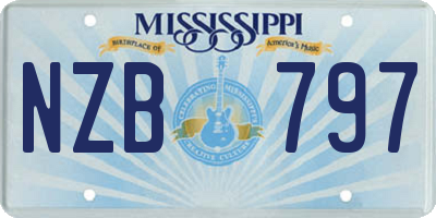 MS license plate NZB797