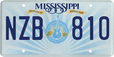 MS license plate NZB810